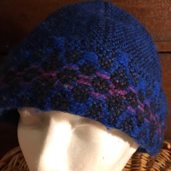 𝅺vintage woven wool winter hat/ toque. Nova Scotian artisan. Women’s O/S. - Picture 2 of 5